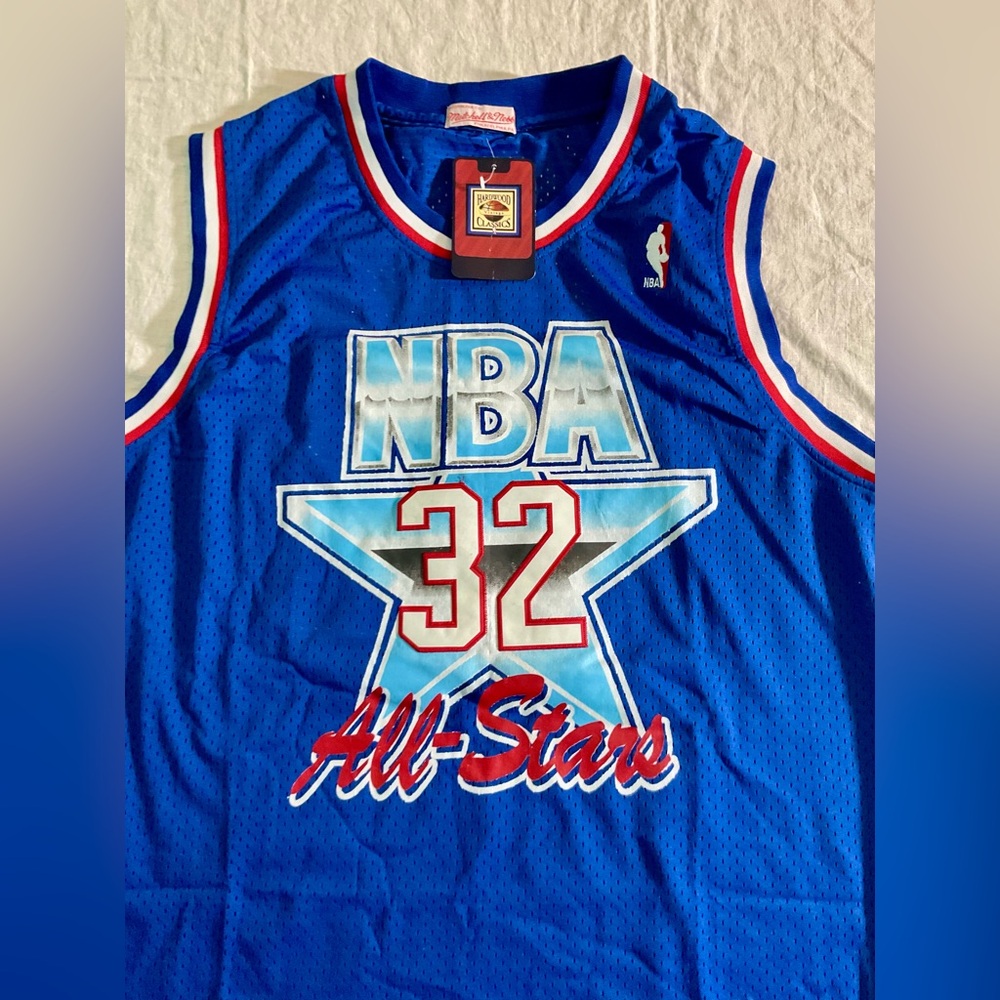Western Conference Magic Johnson Mitchell & Ness Blue 1992 ASG Authentic Jersey - Picture 13 of 16